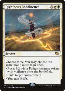 Righteous Confluence - Commander 2015 (C15) #7 - Rare Magic: The Gathering Trading Card