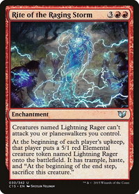 Rite of the Raging Storm - Commander 2015 (C15) #30 - Uncommon Magic: The Gathering Trading Card