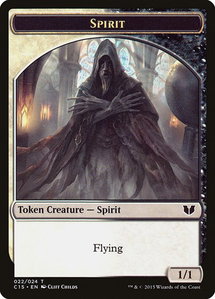 Spirit (022) // Angel Double-Sided Token - Commander 2015 (C15) #22 - Token Magic: The Gathering Trading Card