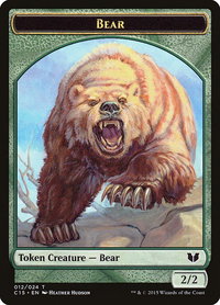 Bear // Spider Double-Sided Token - Commander 2015 (C15) #12 - Token Magic: The Gathering Trading Card