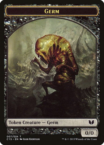 Germ // Zombie Double-Sided Token trading card from Commander 2015 Germ // Zombie Double-Sided Token - Commander 2015 Magic: The Gathering trading card