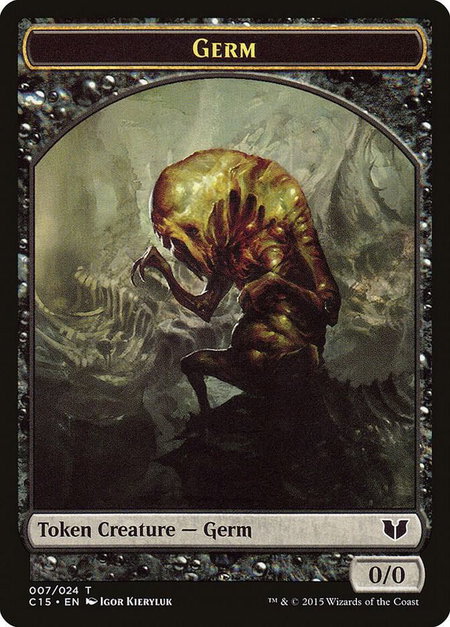 Germ // Zombie Double-Sided Token trading card from Commander 2015 Germ // Zombie Double-Sided Token - Commander 2015 Magic: The Gathering trading card