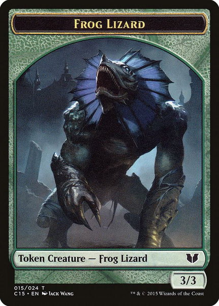 Frog Lizard // Germ Double-Sided Token trading card from Commander 2015 Frog Lizard // Germ Double-Sided Token - Commander 2015 Magic: The Gathering trading card