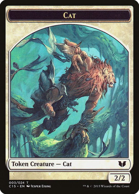 Cat // Zombie Double-Sided Token - Commander 2015 Magic: The Gathering trading card