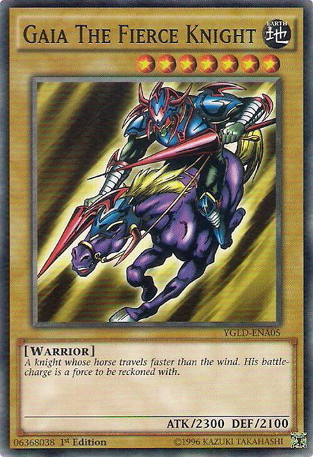 Gaia The Fierce Knight - King of Games: Yugi's Legendary Decks YuGiOh trading card