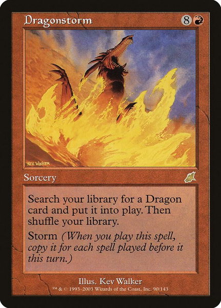 Dragonstorm trading card from Scourge Dragonstorm - Scourge Magic: The Gathering trading card