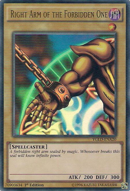 Right Arm of the Forbidden One - King of Games: Yugi's Legendary Decks YuGiOh trading card