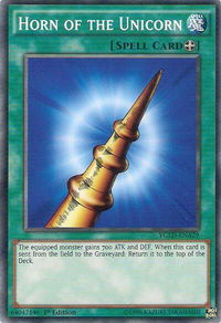 Horn of the Unicorn - King of Games: Yugi's Legendary Decks (YGLD) #YGLD-ENA29 - Common / Short Print YuGiOh Trading Card