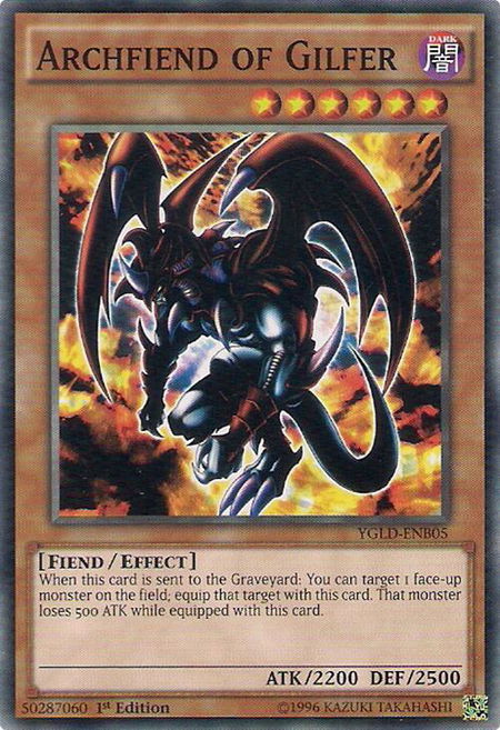 Archfiend of Gilfer - King of Games: Yugi's Legendary Decks YuGiOh trading card