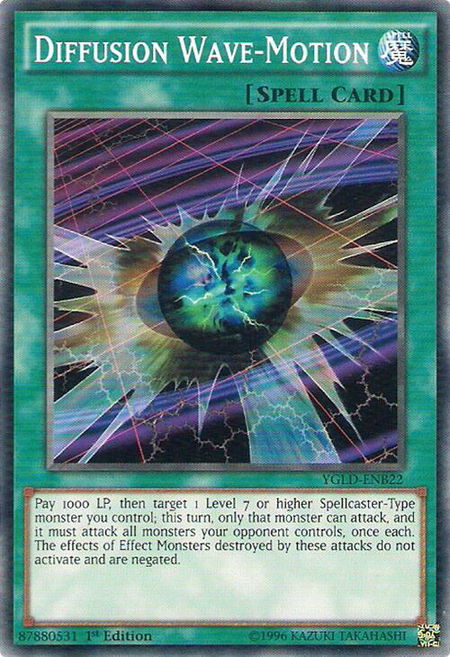 Diffusion Wave-Motion trading card from King of Games: Yugi's Legendary Decks Diffusion Wave-Motion - King of Games: Yugi's Legendary Decks YuGiOh trading card