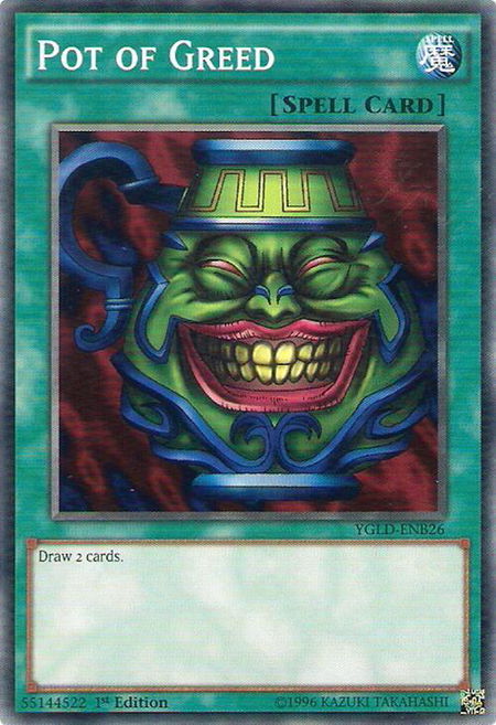 Pot of Greed trading card from King of Games: Yugi's Legendary Decks Pot of Greed - King of Games: Yugi's Legendary Decks YuGiOh trading card