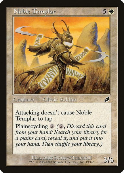 Noble Templar trading card from Scourge Noble Templar - Scourge Magic: The Gathering trading card