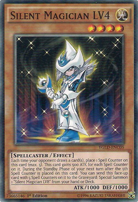 Silent Magician LV4 - King of Games: Yugi's Legendary Decks YuGiOh trading card