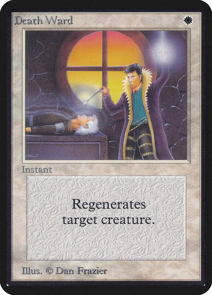 Death Ward trading card from Alpha Edition Death Ward - Alpha Edition Magic: The Gathering trading card