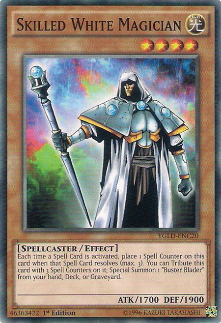 Skilled White Magician - King of Games: Yugi's Legendary Decks YuGiOh trading card