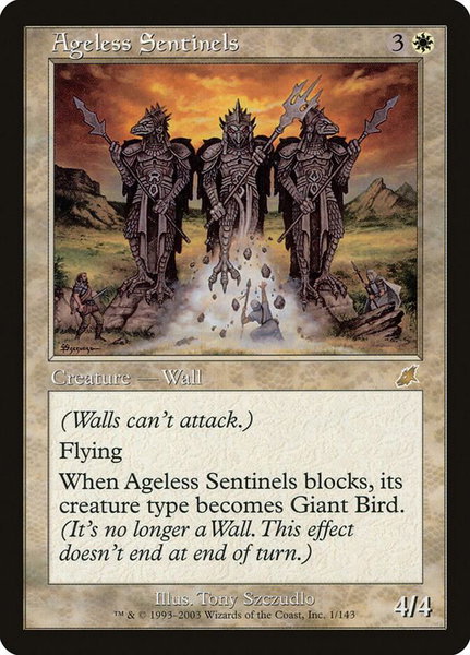 Ageless Sentinels trading card from Scourge Ageless Sentinels - Scourge Magic: The Gathering trading card