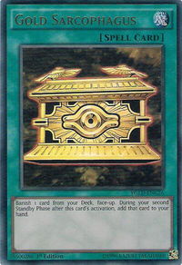 Gold Sarcophagus - King of Games: Yugi's Legendary Decks (YGLD) #YGLD-ENC26 - Ultra Rare YuGiOh Trading Card