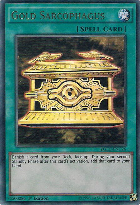 Gold Sarcophagus - King of Games: Yugi's Legendary Decks YuGiOh trading card