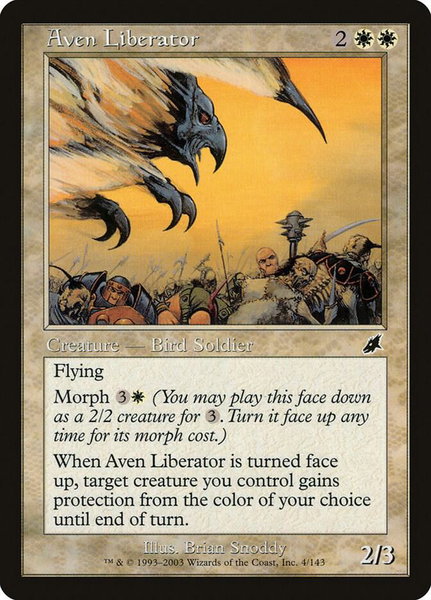 Aven Liberator trading card from Scourge Aven Liberator - Scourge Magic: The Gathering trading card