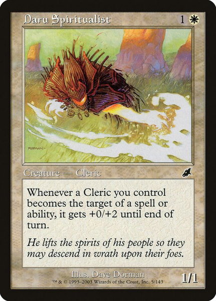 Daru Spiritualist trading card from Scourge Daru Spiritualist - Scourge Magic: The Gathering trading card