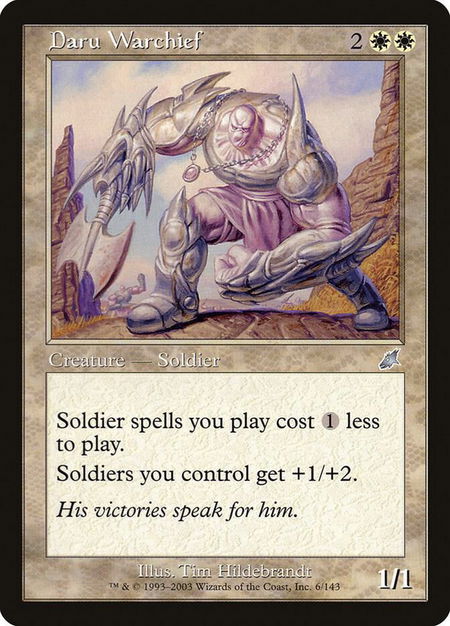 Daru Warchief trading card from Scourge Daru Warchief - Scourge Magic: The Gathering trading card