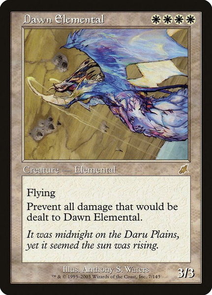 Dawn Elemental trading card from Scourge Dawn Elemental - Scourge Magic: The Gathering trading card