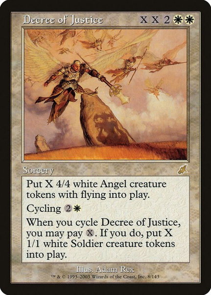 Decree of Justice trading card from Scourge Decree of Justice - Scourge Magic: The Gathering trading card