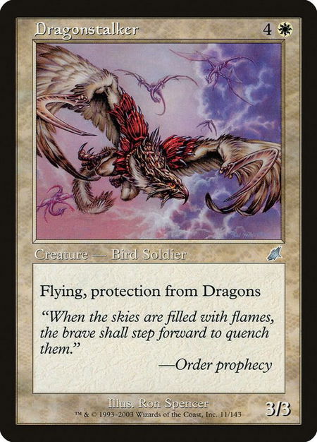 Dragonstalker trading card from Scourge Dragonstalker - Scourge Magic: The Gathering trading card