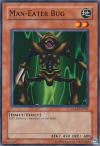Man-Eater Bug trading card from Duelist League Demo 2010 Man-Eater Bug - Duelist League Demo 2010 YuGiOh trading card