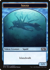 Squid Token - League Promos (LEP) #3 - Token Magic: The Gathering Trading Card