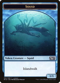Squid Token - League Promos (LEP) #3 - Token Magic: The Gathering Trading Card
