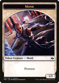 Monk Token - League Promos (LEP) #1 - Token Magic: The Gathering Trading Card