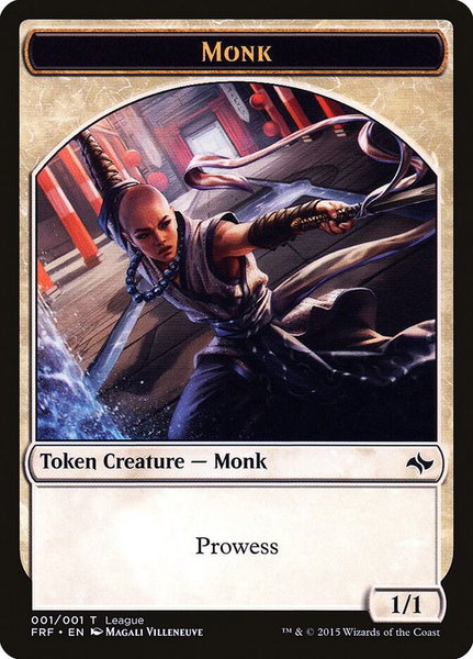 Monk Token trading card from League Promos Monk Token - League Promos Magic: The Gathering trading card
