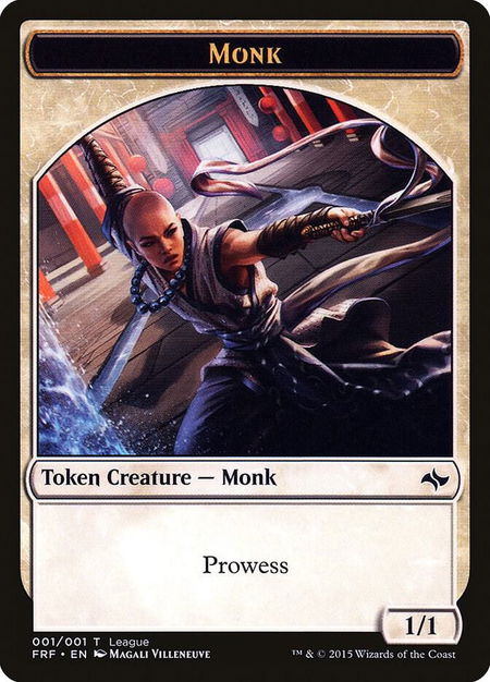 Monk Token - League Promos Magic: The Gathering trading card
