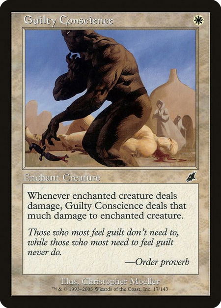 Guilty Conscience trading card from Scourge Guilty Conscience - Scourge Magic: The Gathering trading card