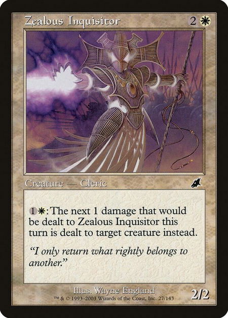 Zealous Inquisitor - Scourge Magic: The Gathering trading card