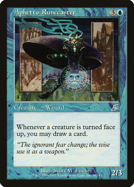 Aphetto Runecaster trading card from Scourge Aphetto Runecaster - Scourge Magic: The Gathering trading card