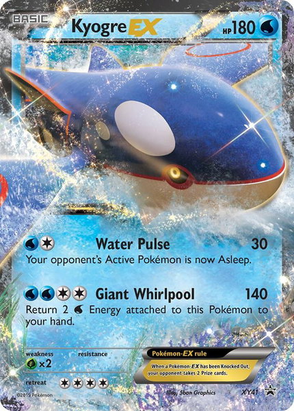 Kyogre EX trading card from XY Promos Kyogre EX - XY Promos Pokémon trading card