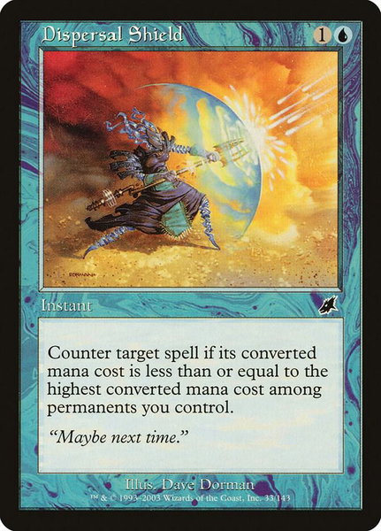 Dispersal Shield trading card from Scourge Dispersal Shield - Scourge Magic: The Gathering trading card