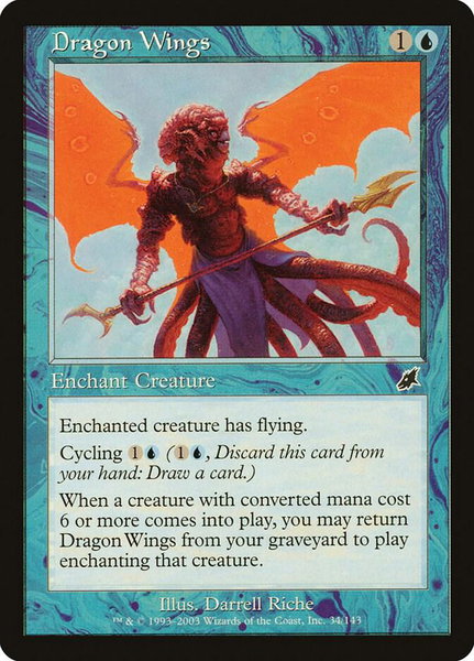 Dragon Wings trading card from Scourge Dragon Wings - Scourge Magic: The Gathering trading card