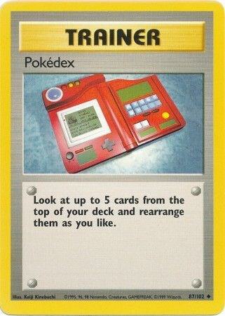Pokedex trading card from Base Set Pokedex - Base Set Pokémon trading card