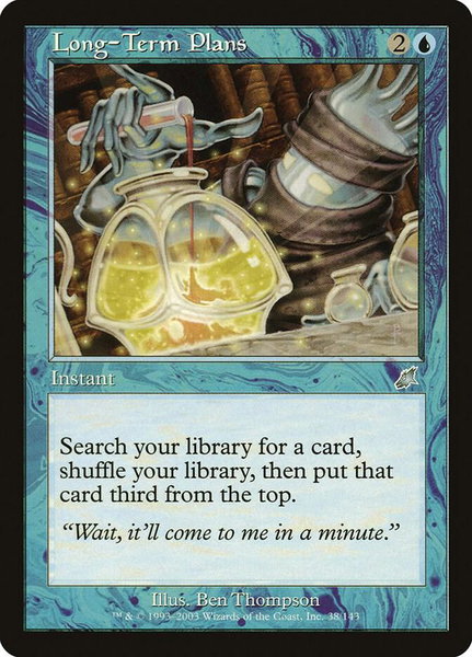 Long-Term Plans trading card from Scourge Long-Term Plans - Scourge Magic: The Gathering trading card