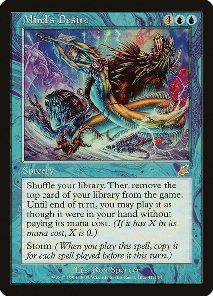 Mind's Desire trading card from Scourge Mind's Desire - Scourge Magic: The Gathering trading card