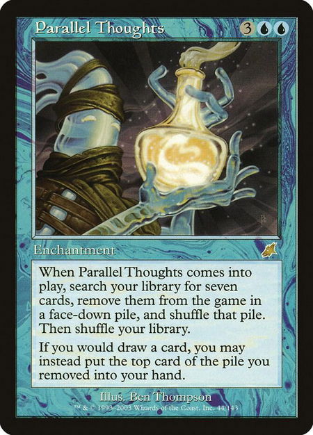 Parallel Thoughts trading card from Scourge Parallel Thoughts - Scourge Magic: The Gathering trading card