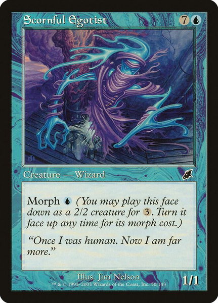 Scornful Egotist trading card from Scourge Scornful Egotist - Scourge Magic: The Gathering trading card