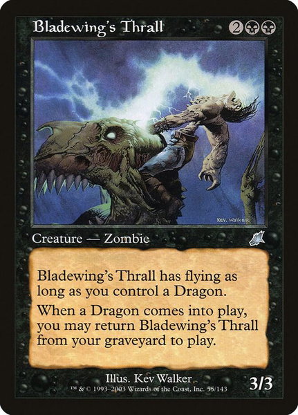 Bladewing's Thrall trading card from Scourge Bladewing's Thrall - Scourge Magic: The Gathering trading card