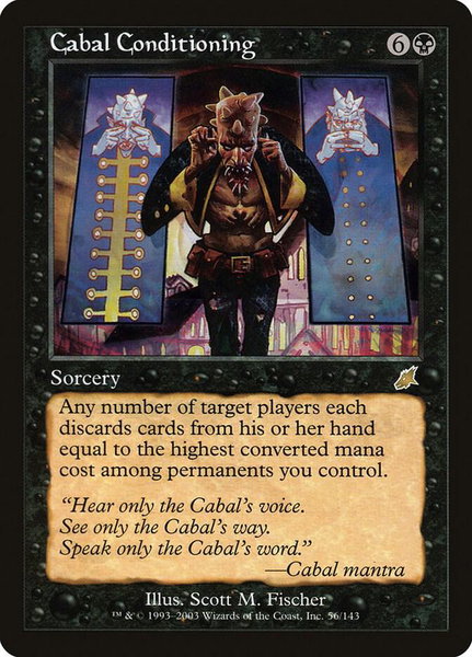 Cabal Conditioning trading card from Scourge Cabal Conditioning - Scourge Magic: The Gathering trading card