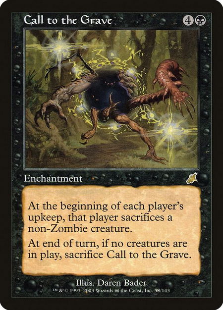 Call to the Grave - Scourge Magic: The Gathering trading card