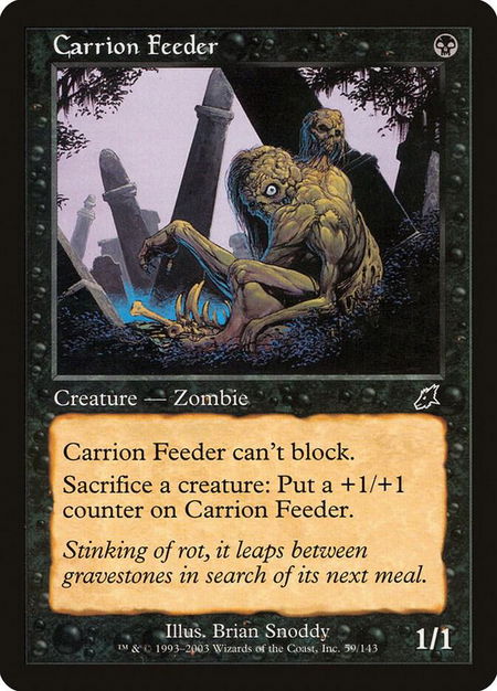 Carrion Feeder trading card from Scourge Carrion Feeder - Scourge Magic: The Gathering trading card