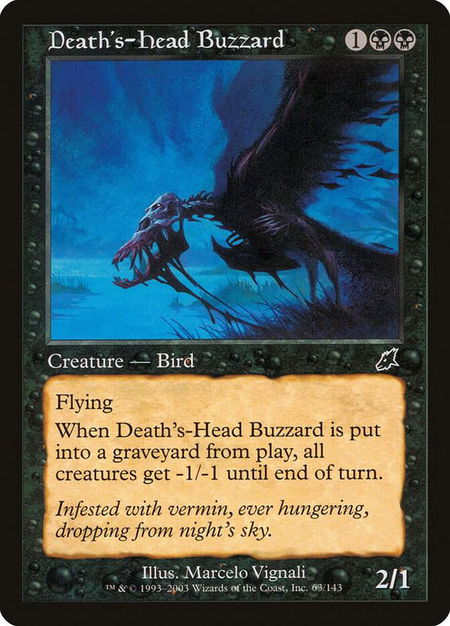 Death's-Head Buzzard trading card from Scourge Death's-Head Buzzard - Scourge Magic: The Gathering trading card